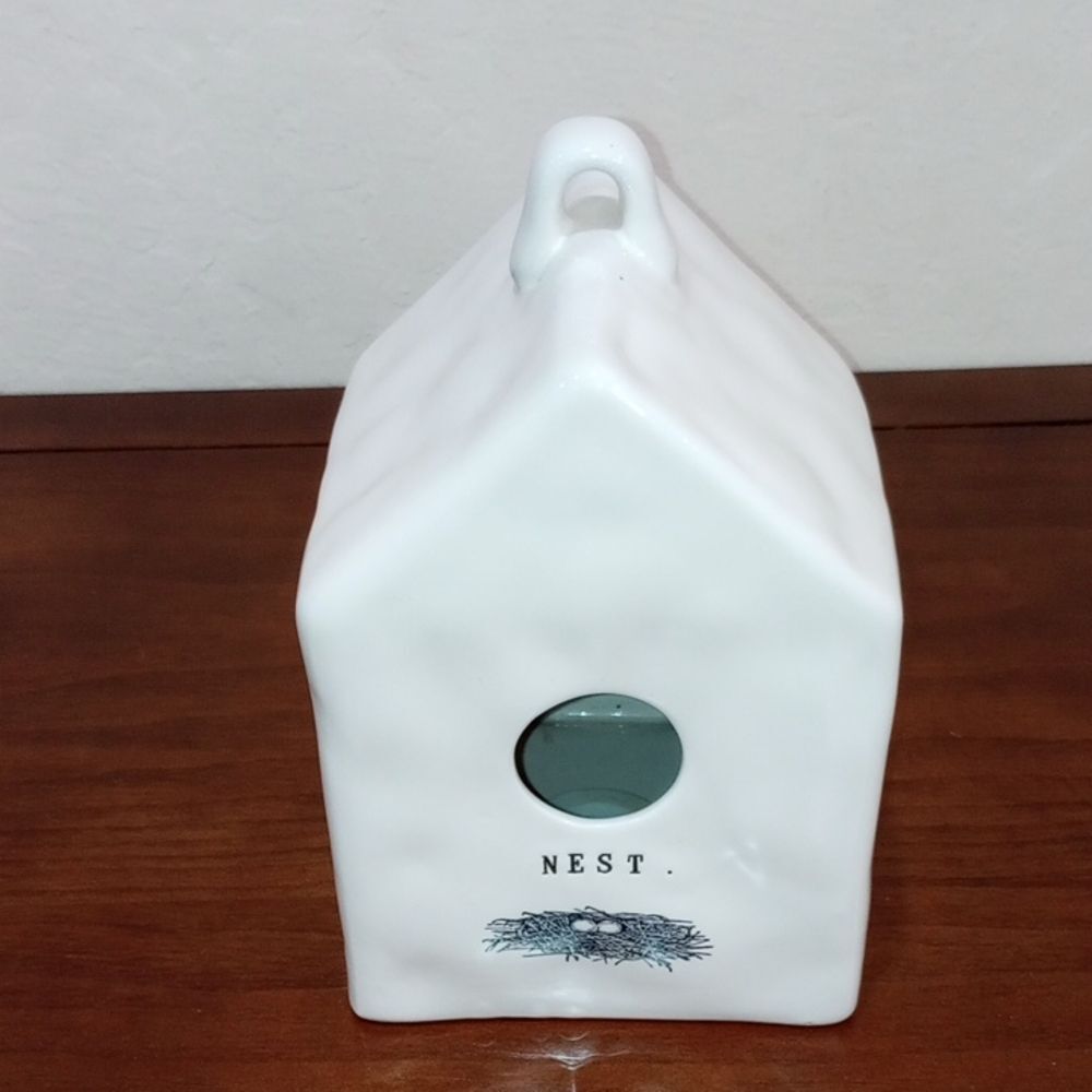 Nest Birdhouse Dimply Four Sided Early Rae Dunn Magenta M Exclusive